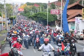 Motorizada Siempre 19 en homenaje al Repliegue Táctico a Masaya