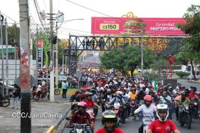 Motorizada Siempre 19 en homenaje al Repliegue Táctico a Masaya