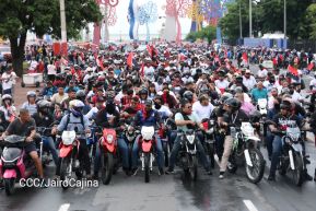 Motorizada Siempre 19 en homenaje al Repliegue Táctico a Masaya