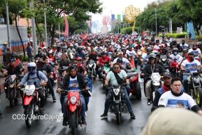 Motorizada Siempre 19 en homenaje al Repliegue Táctico a Masaya
