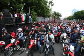 Motorizada Siempre 19 en homenaje al Repliegue Táctico a Masaya