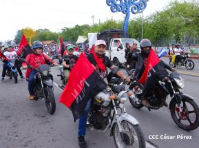 Motorizada Siempre 19 en homenaje al Repliegue Táctico a Masaya