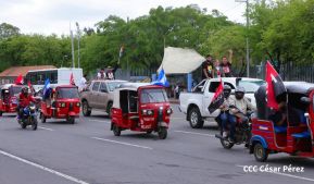 Motorizada Siempre 19 en homenaje al Repliegue Táctico a Masaya