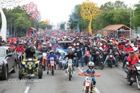 Motorizada Siempre 19 en homenaje al Repliegue Táctico a Masaya