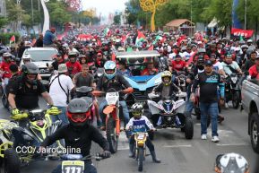 Motorizada Siempre 19 en homenaje al Repliegue Táctico a Masaya