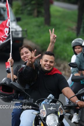 Motorizada Siempre 19 en homenaje al Repliegue Táctico a Masaya