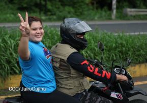 Motorizada Siempre 19 en homenaje al Repliegue Táctico a Masaya
