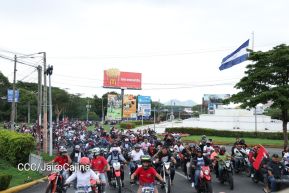 Motorizada Siempre 19 en homenaje al Repliegue Táctico a Masaya