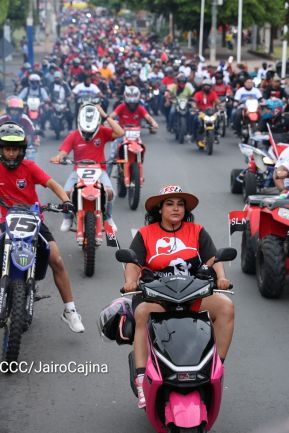 Motorizada Siempre 19 en homenaje al Repliegue Táctico a Masaya
