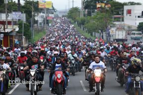 Motorizada Siempre 19 en homenaje al Repliegue Táctico a Masaya