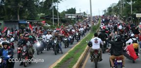 Motorizada Siempre 19 en homenaje al Repliegue Táctico a Masaya
