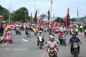 Motorizada Siempre 19 en homenaje al Repliegue Táctico a Masaya