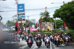 Motorizada Siempre 19 en homenaje al Repliegue Táctico a Masaya