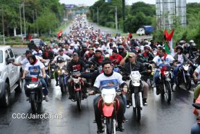 Motorizada Siempre 19 en homenaje al Repliegue Táctico a Masaya