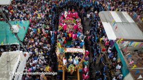 Multitudinaria procesión marca el retorno de Santo Domingo de Guzmán a Las Sierritas