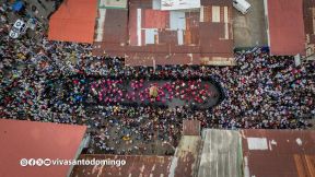 Multitudinaria procesión marca el retorno de Santo Domingo de Guzmán a Las Sierritas