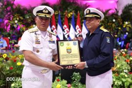 Fuerza Naval del Ejército de Nicaragua cumple 45 años de servicio a la patria con acto en Managua