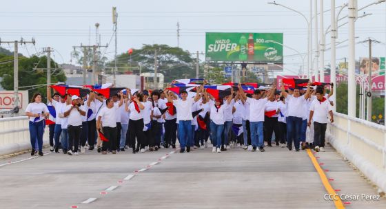 Entregamos a las familias nicaragüenses Paso a Desnivel Comandante Julio Buitrago Urroz