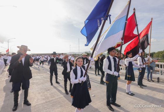 Entregamos a las familias nicaragüenses Paso a Desnivel Comandante Julio Buitrago Urroz