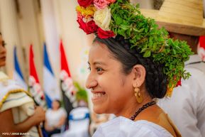 Gran Baile del Huipil en la Plaza Soberanía en Managua