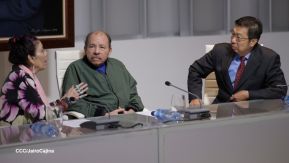 Copresidentes de Nicaragua despiden al Embajador de la República Popular China, Compañero Chen Xi