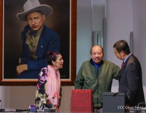 Copresidentes de Nicaragua despiden al Embajador de la República Popular China, Compañero Chen Xi