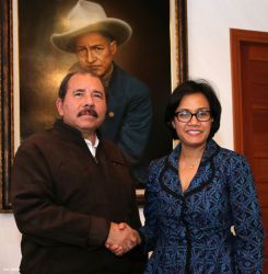 Presidente Daniel Ortega se reúne con Gerente-Directora del BM