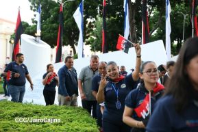 Conmemoración al Comandante Carlos Fonseca reúne a Juventud Sandinista y servidores públicos