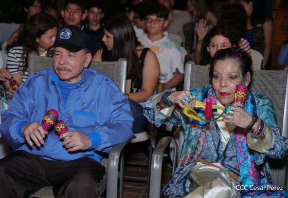 Copresidentes de Nicaragua, comandante Daniel Ortega y Compañera Rosario Murillo celebran la Purísima 