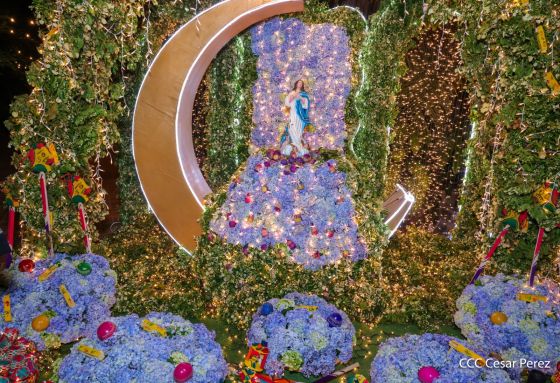 Copresidentes de Nicaragua, comandante Daniel Ortega y Compañera Rosario Murillo celebran la Purísima 