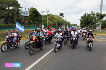 Caravanas de todo el país llegan a Managua para celebración del 35/19