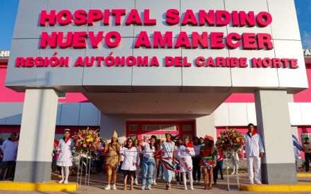 Entrega del Hospital Sandino Nuevo Amanecer en saludo al General de Hombres y Mujeres Libres