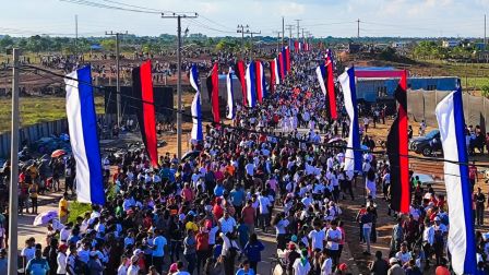 Entrega del Hospital Sandino Nuevo Amanecer en saludo al General de Hombres y Mujeres Libres