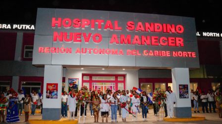 Entrega del Hospital Sandino Nuevo Amanecer en saludo al General de Hombres y Mujeres Libres