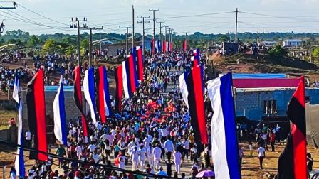 Entrega del Hospital Sandino Nuevo Amanecer en saludo al General de Hombres y Mujeres Libres