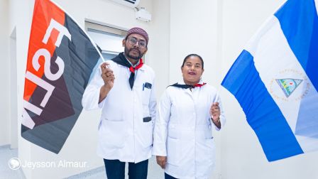 Entrega del Hospital Sandino Nuevo Amanecer en saludo al General de Hombres y Mujeres Libres