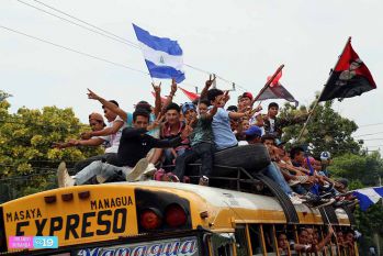 Caravanas de todo el país llegan a Managua para celebración del 35/19