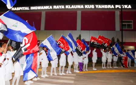 Entrega del Hospital Sandino Nuevo Amanecer en saludo al General de Hombres y Mujeres Libres