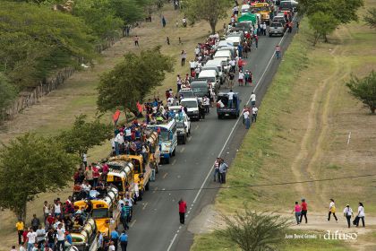 Imágenes aéreas de caravanas entrando a Managua para celebrar el 35/19