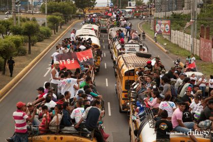 Caravanas de todo el país llegan a Managua para celebración del 35/19
