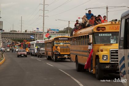 Caravanas de todo el país llegan a Managua para celebración del 35/19