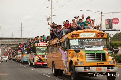 Caravanas de todo el país llegan a Managua para celebración del 35/19