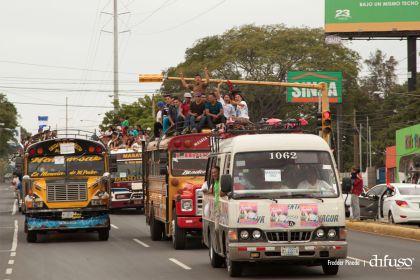 Caravanas de todo el país llegan a Managua para celebración del 35/19