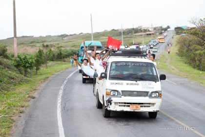 Caravanas de todo el país llegan a Managua para celebración del 35/19