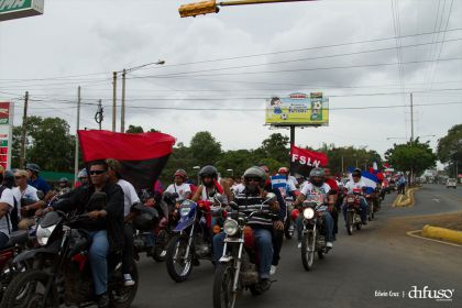 Caravanas de todo el país llegan a Managua para celebración del 35/19