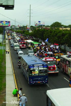 Caravanas de todo el país llegan a Managua para celebración del 35/19