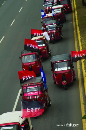 Caravanas de todo el país llegan a Managua para celebración del 35/19