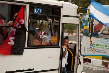 Caravanas de todo el país llegan a Managua para celebración del 35/19