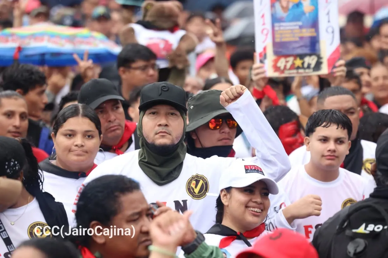 Militancia sandinista protagoniza caminata en homenaje al 47/19 en Managua