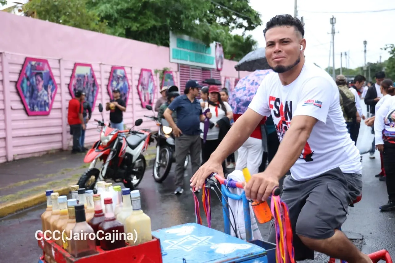 Militancia sandinista protagoniza caminata en homenaje al 47/19 en Managua